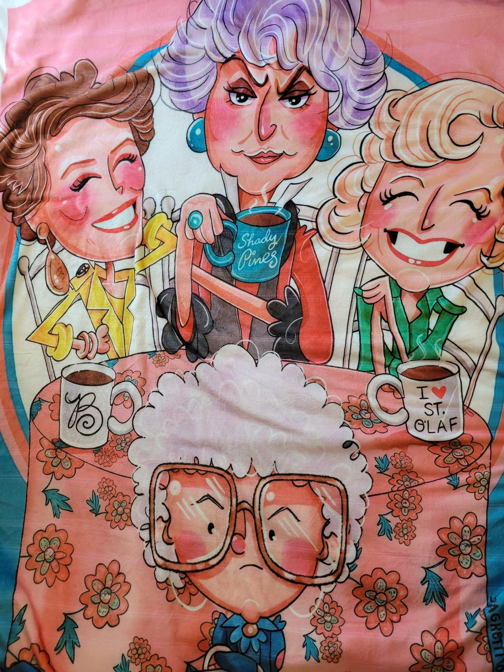 New Adult Size Golden Girls Throw Blanket